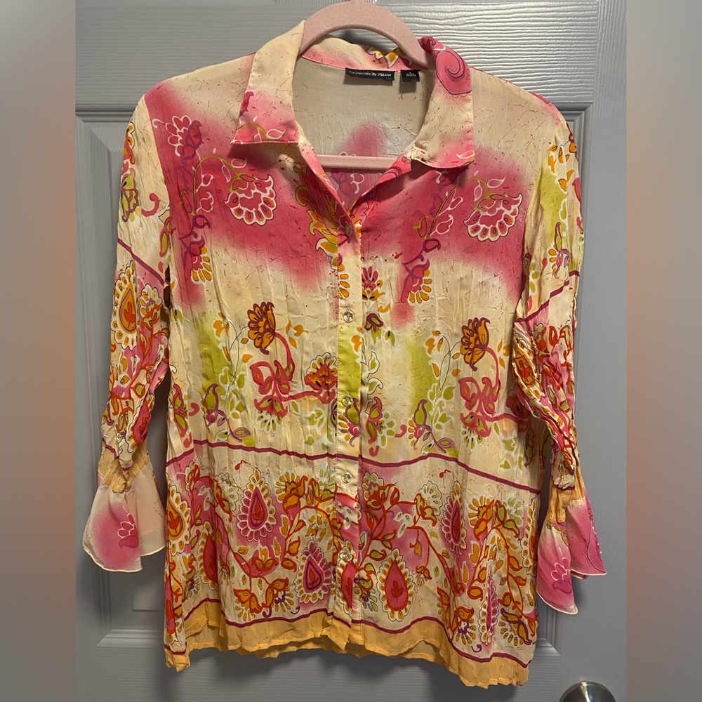 Bright Paisley Print Blouse